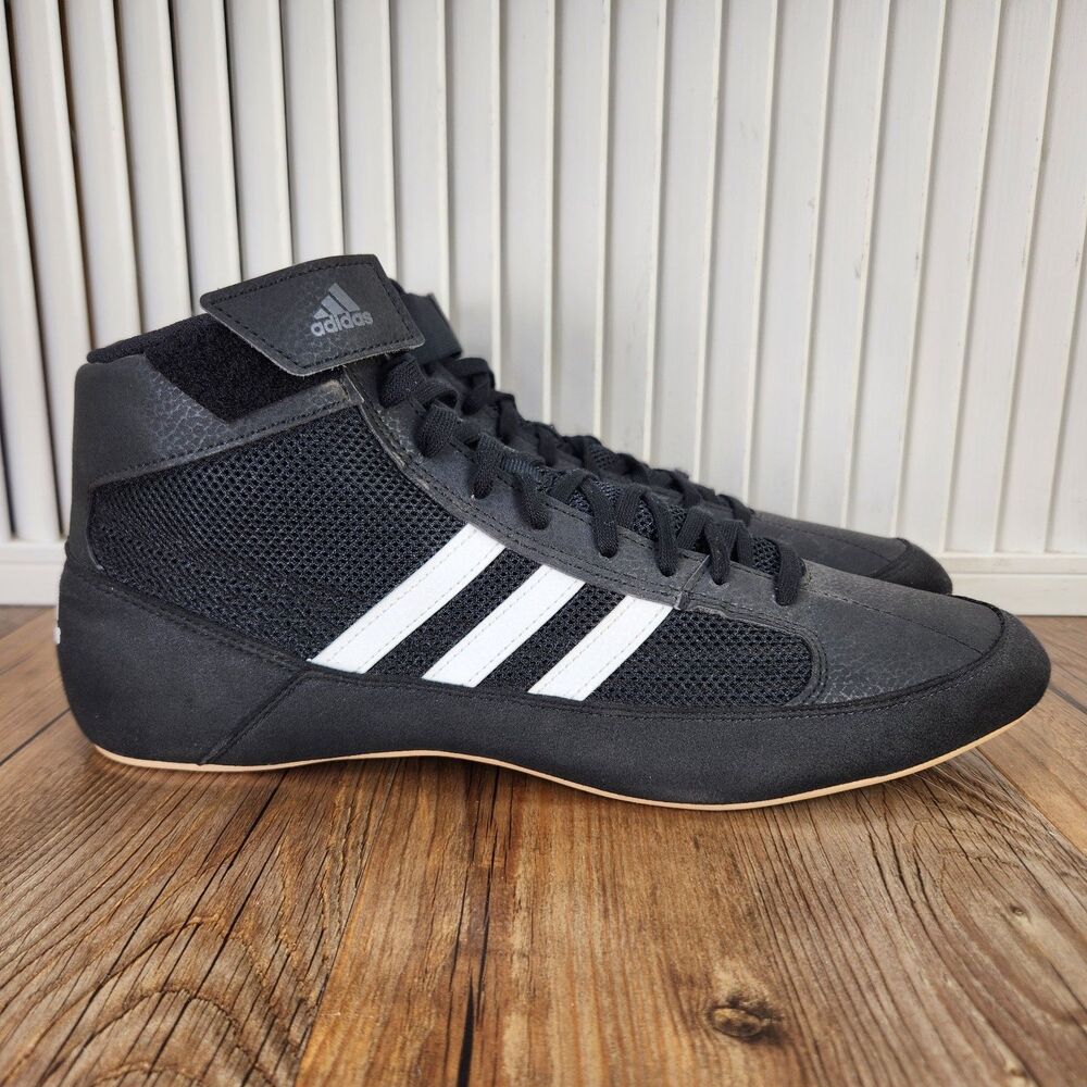 Adidas HVC 2 Mens Size 11 Black White Wrestling High Top Gum Shoes Boxing HQ3325